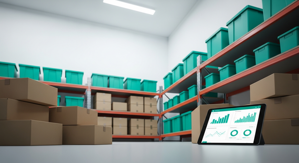 Small warehouse with organized inventory shelves and efficient product picking system for ecommerce fulfillment